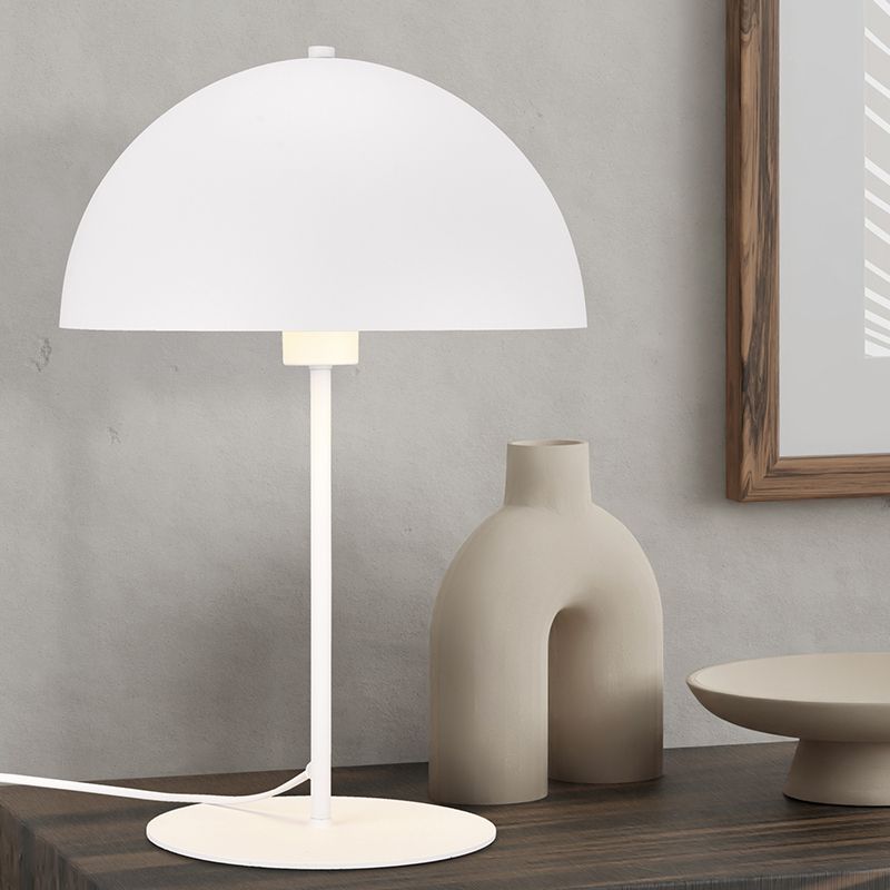Biała lampa stołowa nowoczesna, Fransisca, z przełącznik Biała lampa stołowa nowoczesna, Fransisca, z przełącznik