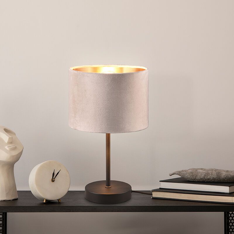 Beżowa lampa stołowa nowoczesna, Ercan Beżowa lampa stołowa nowoczesna, Ercan