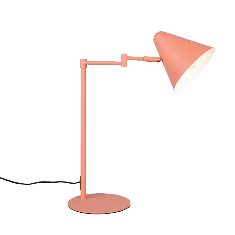 Pomarańczowa lampa biurkowa nowoczesna, Jille, z przełącznik