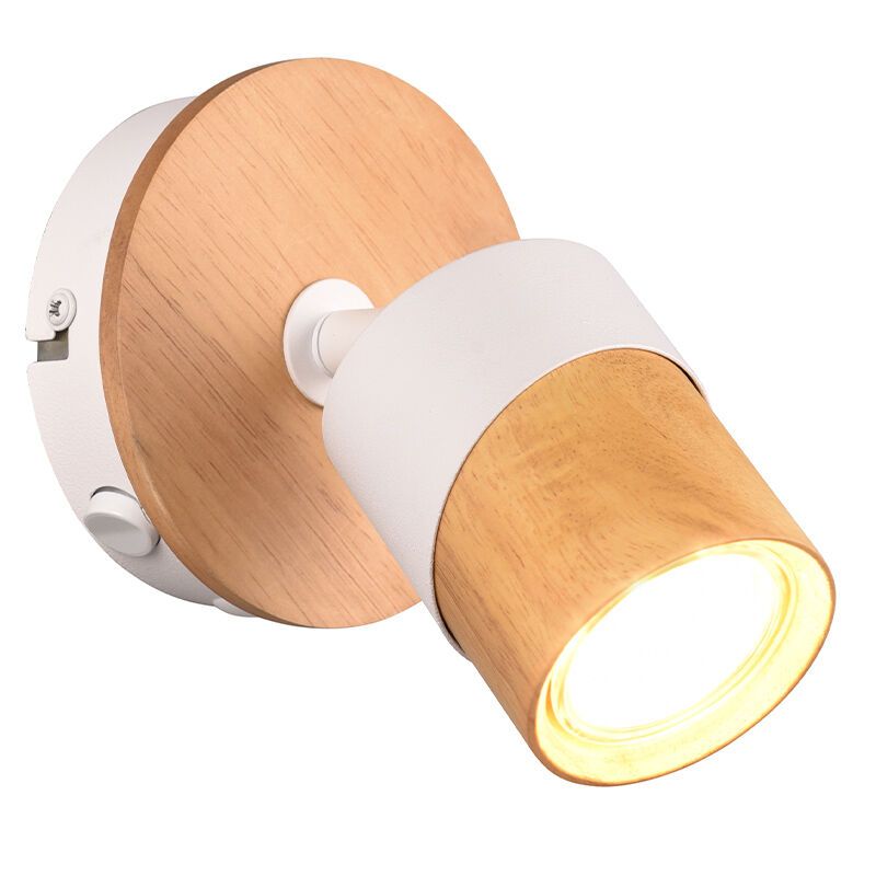 Drewniany reflektor ścienny rustykalny, Carine