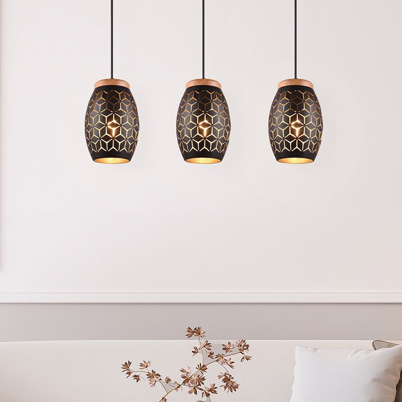 Czarna lampa wisząca nowoczesna, Delana Czarna lampa wisząca nowoczesna, Delana