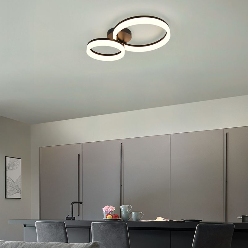 Czarna lampa sufitowa design, Ufuk, 22W, 3000K LED Czarna lampa sufitowa design, Ufuk, 22W, 3000K LED