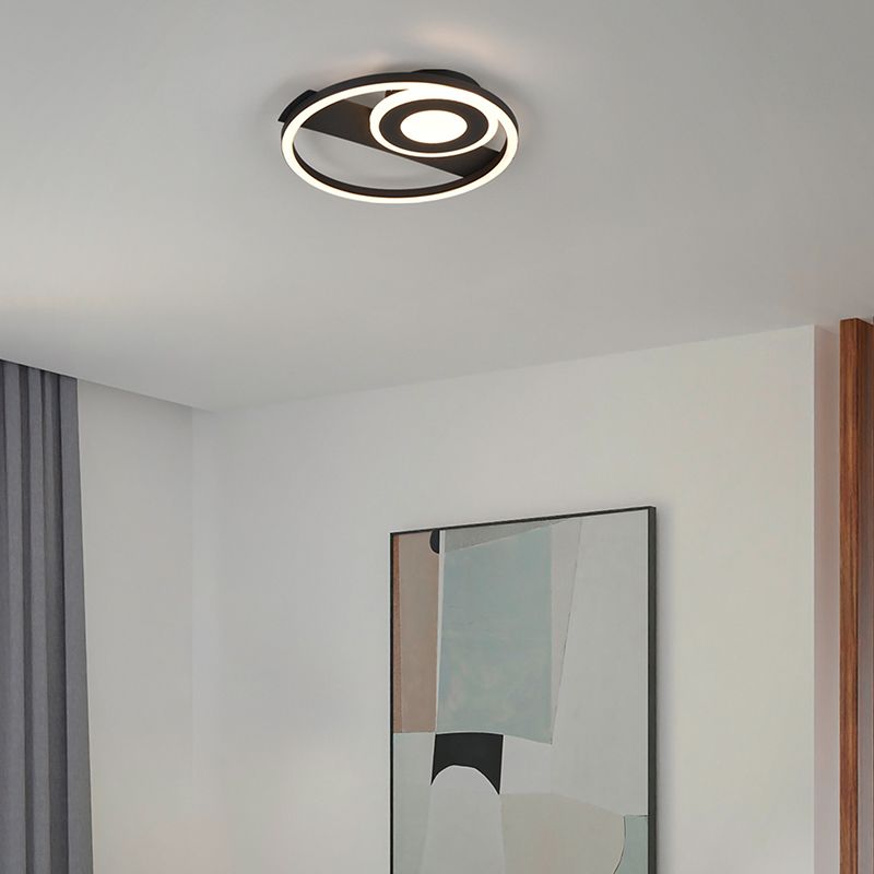 Czarny plafon sufitowy design, Jantuano, 22W, 3000K LED