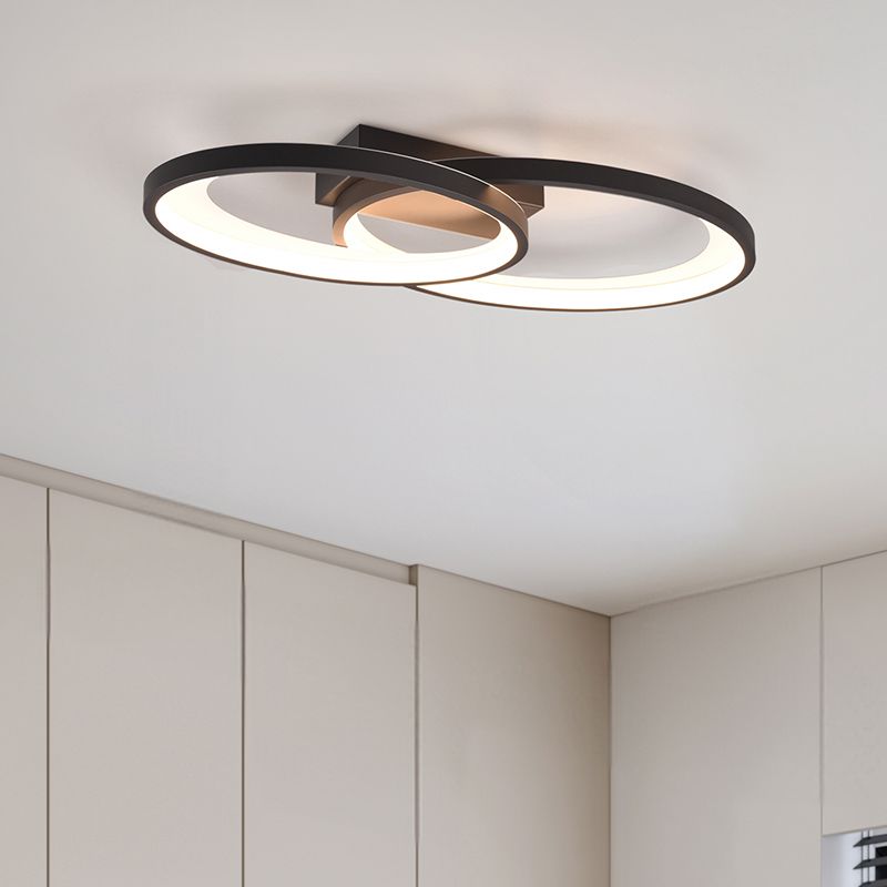 Czarny plafon sufitowy nowoczesny, Ersan, 25W, 3000K LED Czarny plafon sufitowy nowoczesny, Ersan, 25W, 3000K LED