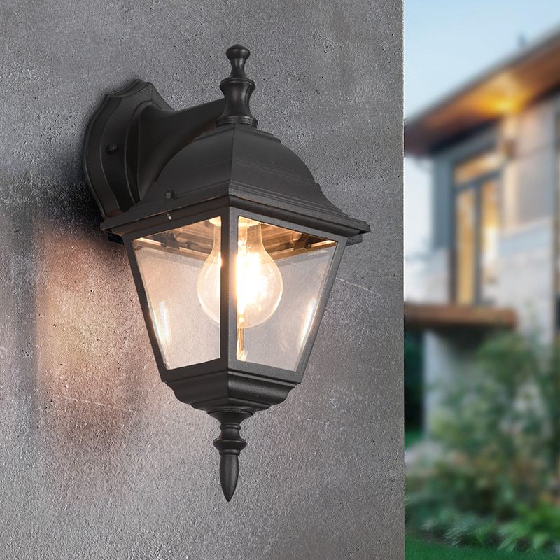 Czarna lampa zewnętrzna klasyczna, Lavina, IP44 Czarna lampa zewnętrzna klasyczna, Lavina, IP44