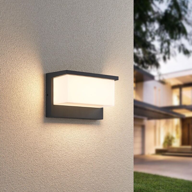 Antracytowa lampa zewnętrzna nowoczesna, Slimane, 13W, 3000K LED, IP54 Antracytowa lampa zewnętrzna nowoczesna, Slimane, 13W, 3000K LED, IP54