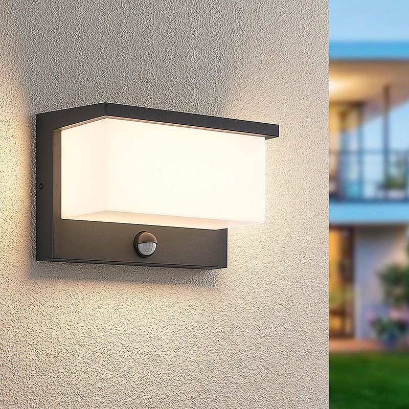Antracytowa lampa zewnętrzna nowoczesna, Slimane, 13W, 3000K LED, IP54
