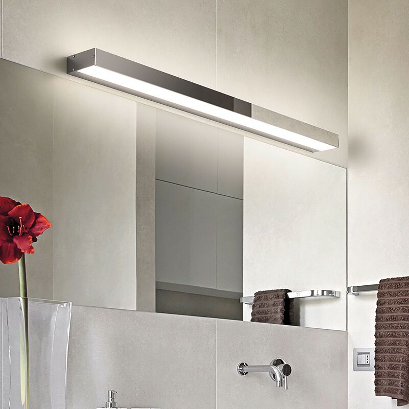 Chromowany kinkiet łazienkowy nowoczesny, Basma, 13W, 3000K LED, IP44