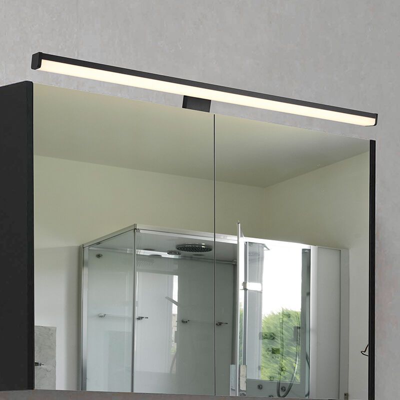 Czarny kinkiet łazienkowy nowoczesny, Celal, 11,5W, 3000K LED, IP44 Czarny kinkiet łazienkowy nowoczesny, Celal, 11,5W, 3000K LED, IP44