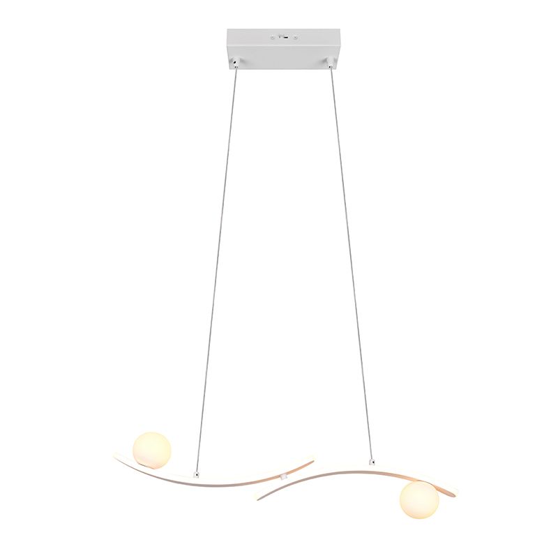 Biała lampa wisząca nowoczesna, Leonoor Biała lampa wisząca nowoczesna, Leonoor