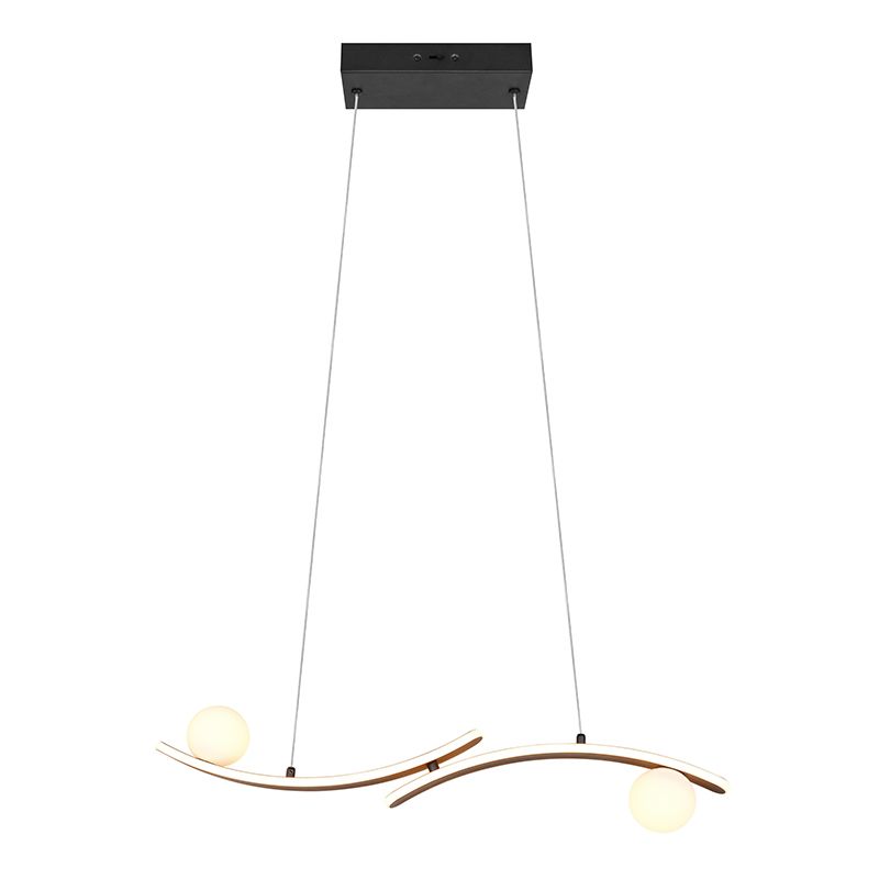 Czarna lampa wisząca nowoczesna, Leonoor Czarna lampa wisząca nowoczesna, Leonoor