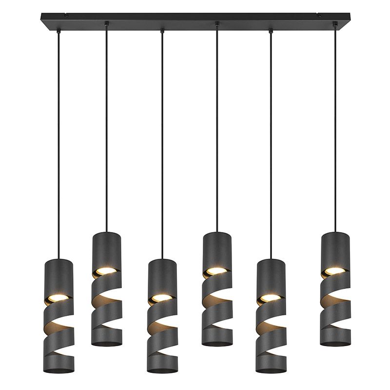 Czarna lampa wisząca design, Marouan Czarna lampa wisząca design, Marouan