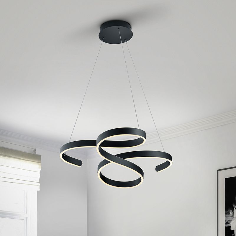 Antracytowa lampa wisząca nowoczesna, Davu, 52W, 3000K LED Antracytowa lampa wisząca nowoczesna, Davu, 52W, 3000K LED