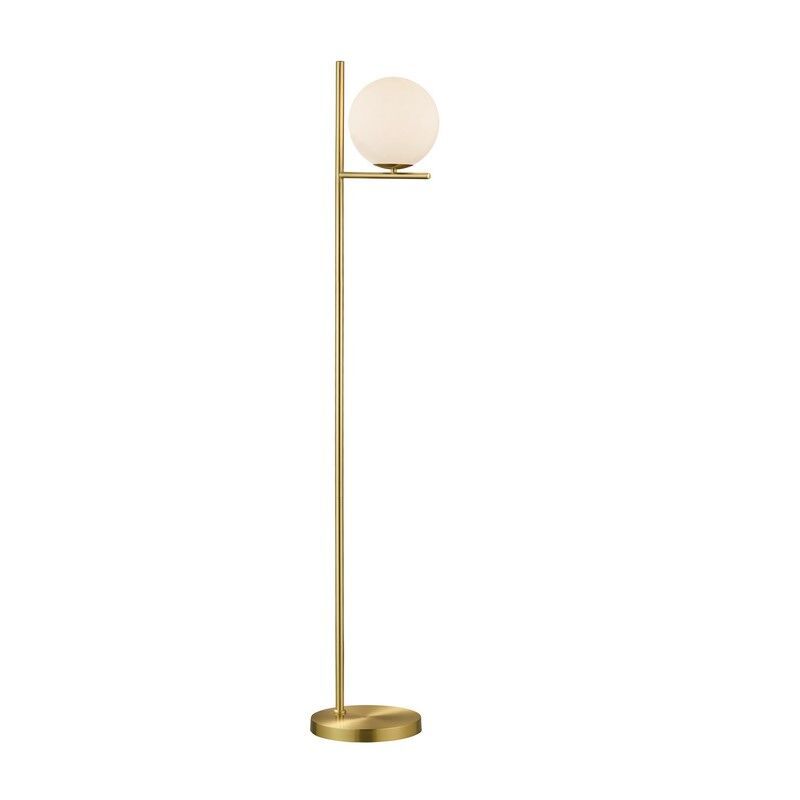 Mosiądz lampa stojąca nowoczesna, Silkis, z przełącznik Mosiądz lampa stojąca nowoczesna, Silkis, z przełącznik
