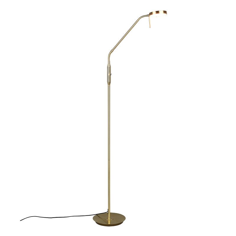Mosiądz lampa stojąca łukowa nowoczesna, Bilge, 12W, regulowany kolor LED, z przełącznik