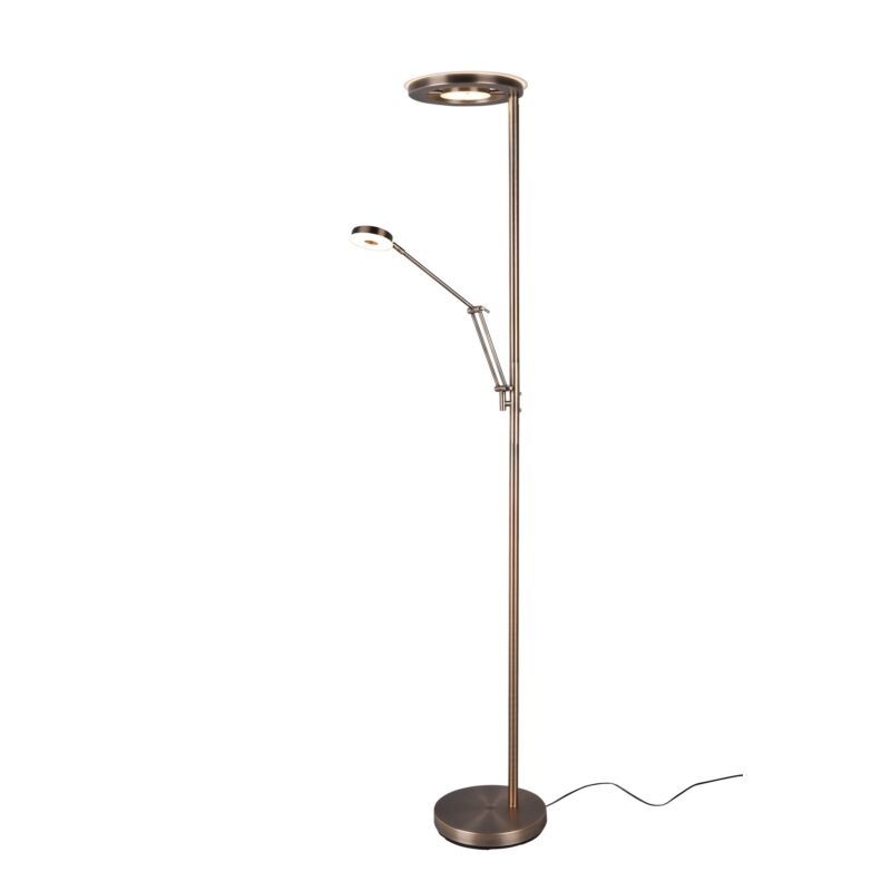 Nowoczesna lampa do czytania stojąca w kolorze brązu, Yazid, 32W, regulowany kolor LED Nowoczesna lampa do czytania stojąca w kolorze brązu, Yazid, 32W, regulowany kolor LED