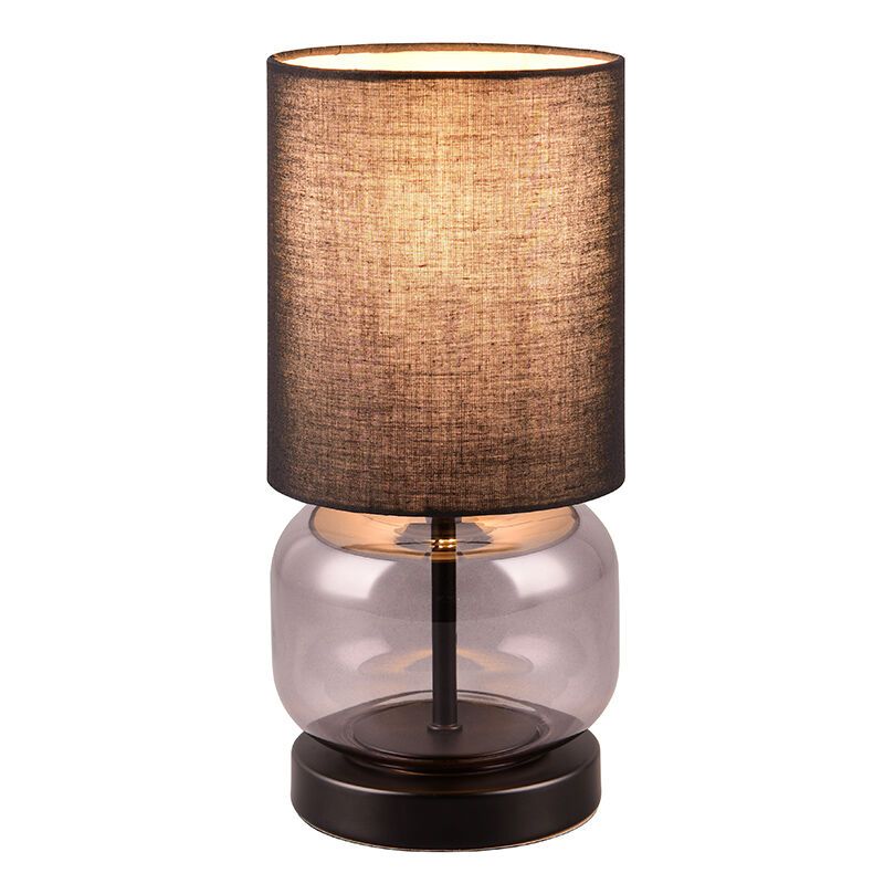 Czarna lampa stołowa retro, Vita, z przełącznik Czarna lampa stołowa retro, Vita, z przełącznik