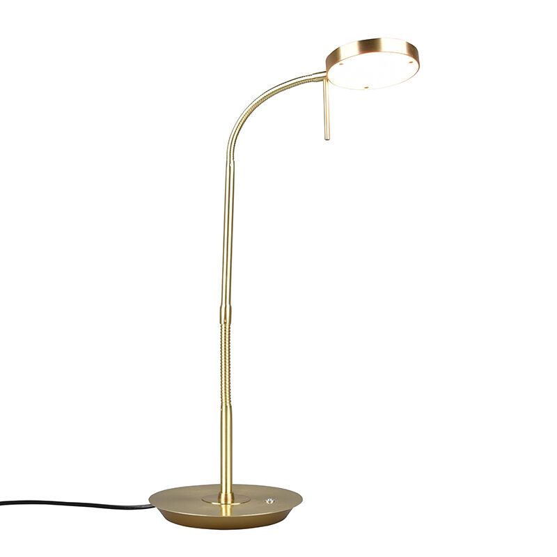 Mosiądz lampa stołowa nowoczesna, Bilge, 12W, regulowany kolor LED, z przełącznik Mosiądz lampa stołowa nowoczesna, Bilge, 12W, regulowany kolor LED, z przełącznik