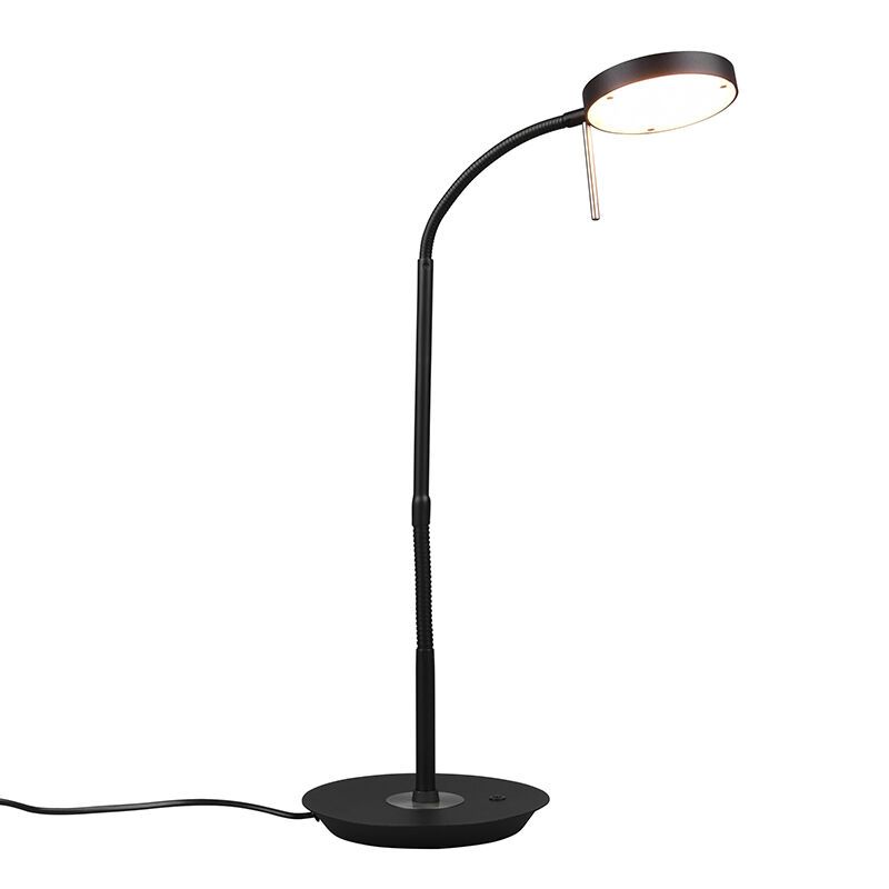 Czarna lampa stołowa nowoczesna, Bilge, 12W, regulowany kolor LED, z przełącznik