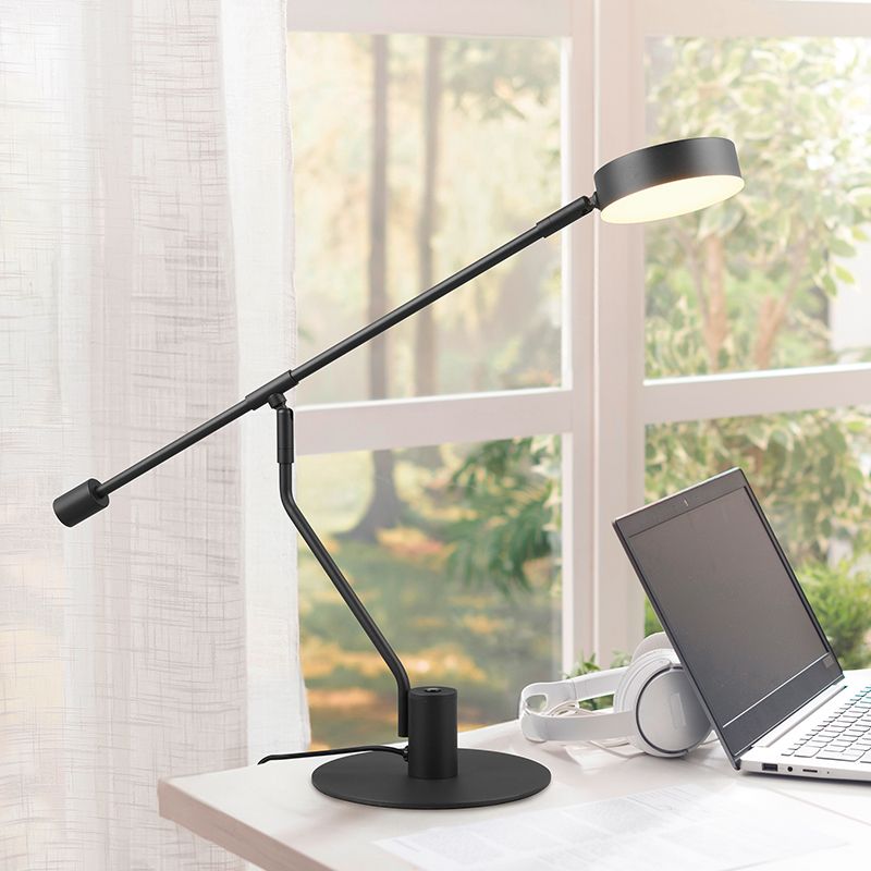 Czarna lampa stołowa nowoczesna, Koendert, 6W, white switch LED, z dotykowy ściemniacz Czarna lampa stołowa nowoczesna, Koendert, 6W, white switch LED, z dotykowy ściemniacz