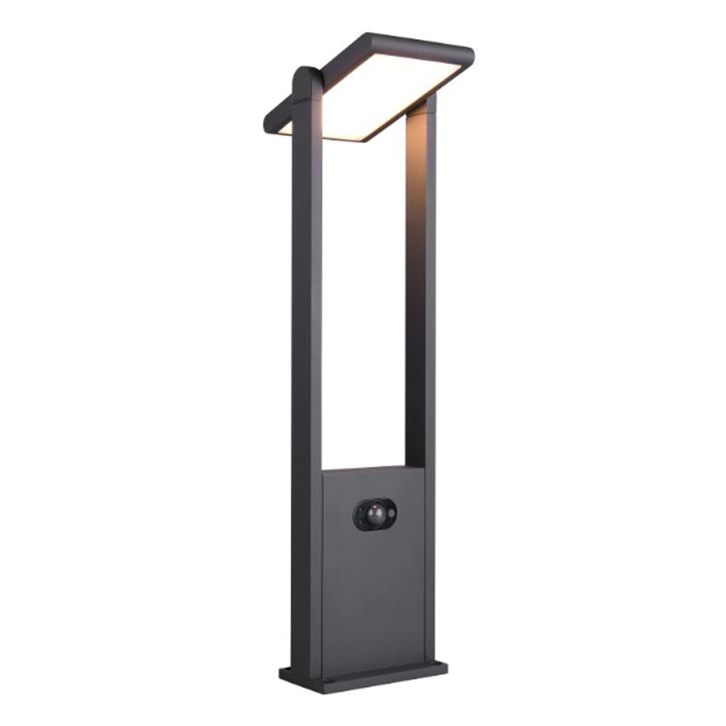 Antracytowa lampa podłogowa zewnętrzna solarna nowoczesna, Maku, 5W, white switch LED, IP65 Antracytowa lampa podłogowa zewnętrzna solarna nowoczesna, Maku, 5W, white switch LED, IP65