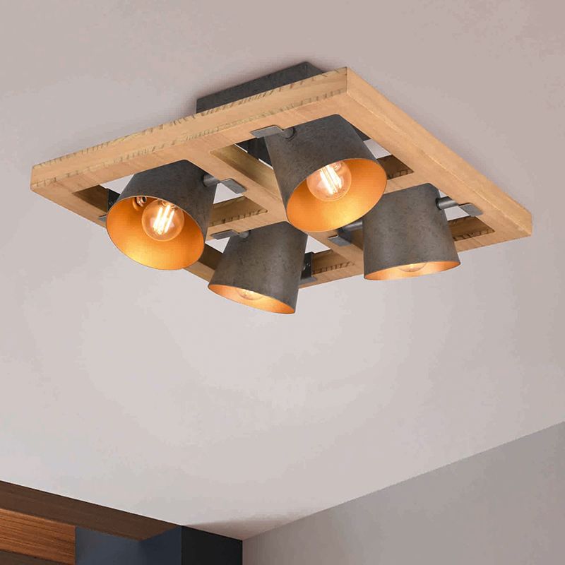 Niklowy plafon sufitowy vintage, Keira