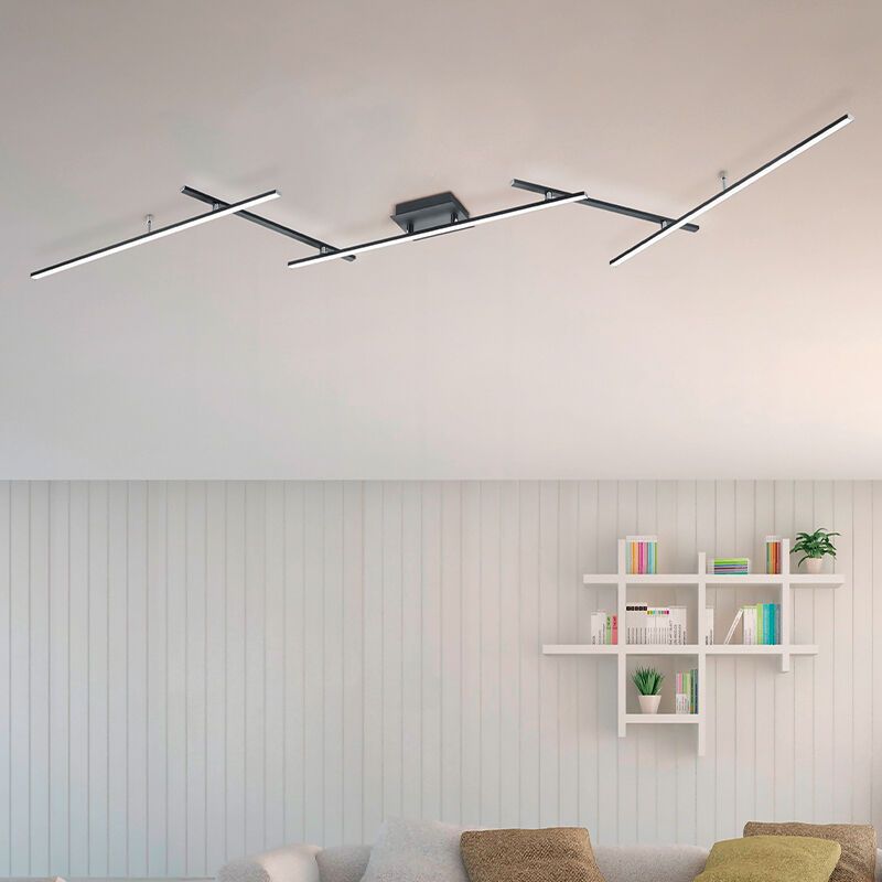 Czarny plafon sufitowy nowoczesny, Nadja, 22W, RGBW LED, z pilot Czarny plafon sufitowy nowoczesny, Nadja, 22W, RGBW LED, z pilot