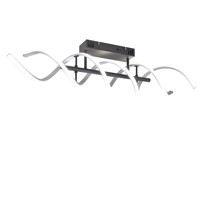 Chromowana lampa sufitowa design, Sylvian, 41W, regulowana ciepła do zimnej bieli LED, ściemniana w 3 krokach