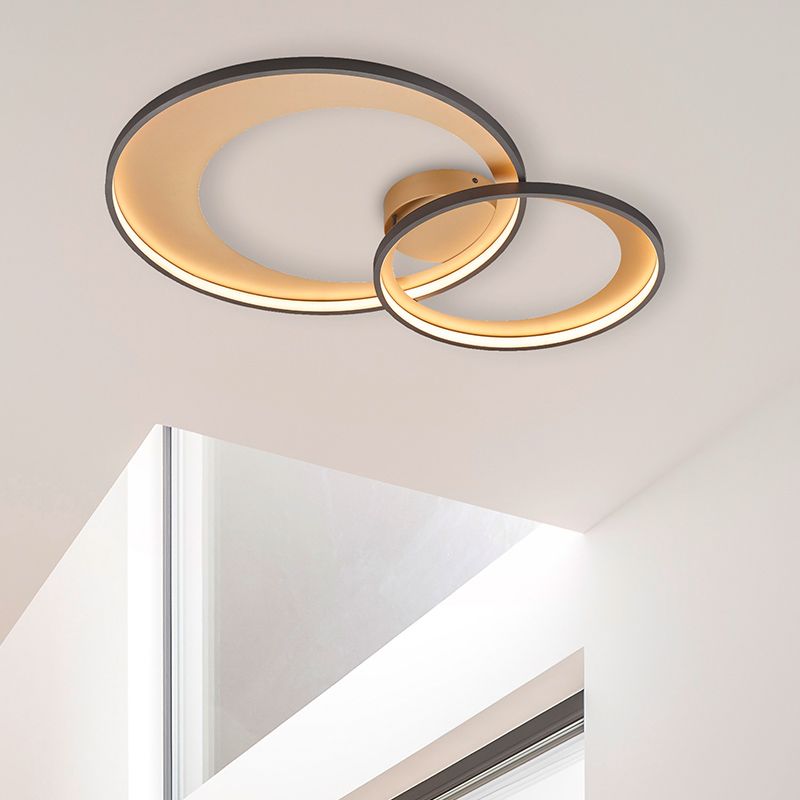 Czarny plafon sufitowy nowoczesny, Kendi, 36W, 3000K LED Czarny plafon sufitowy nowoczesny, Kendi, 36W, 3000K LED