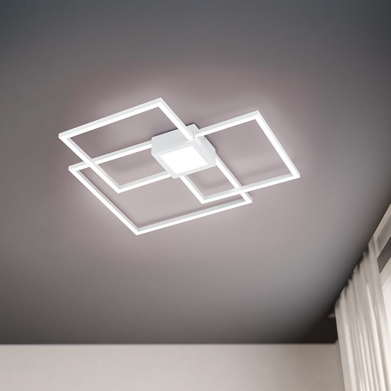 Biały plafon sufitowy nowoczesny, Kimoni, 38W, 4000K LED, ściemniana w 3 krokach Biały plafon sufitowy nowoczesny, Kimoni, 38W, 4000K LED, ściemniana w 3 krokach