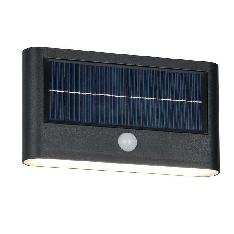 Czarny kinkiet solarny zewnętrzny nowoczesny, Nefise, 8W, 4000K LED, IP44 Czarny kinkiet solarny zewnętrzny nowoczesny, Nefise, 8W, 4000K LED, IP44