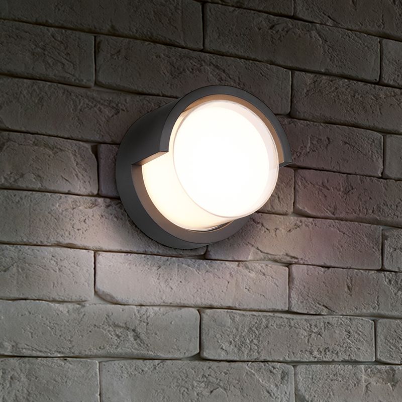 Biała lampa zewnętrzna plastikowa, Riekje, 8W, 3000K LED, IP54 Biała lampa zewnętrzna plastikowa, Riekje, 8W, 3000K LED, IP54