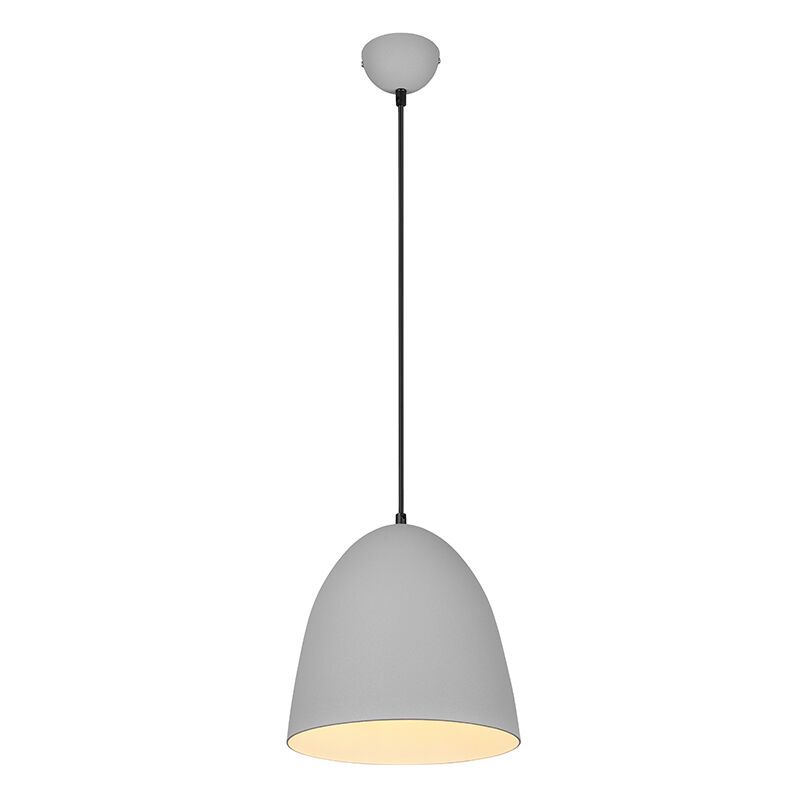 Szara lampa wisząca półkula nowoczesna, Ingmar Szara lampa wisząca półkula nowoczesna, Ingmar