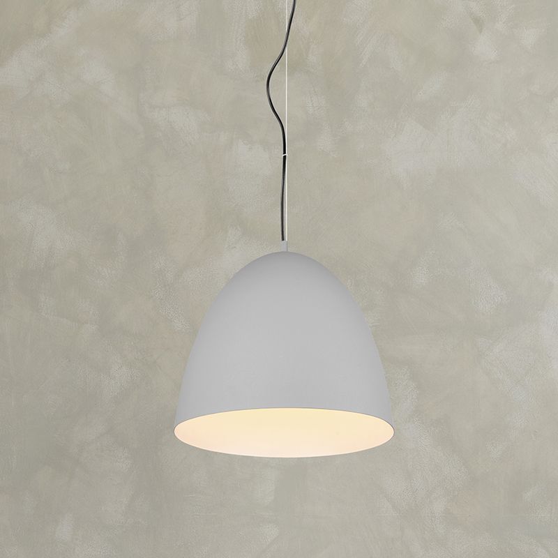 Szara lampa wisząca półkula nowoczesna, Ingmar Szara lampa wisząca półkula nowoczesna, Ingmar