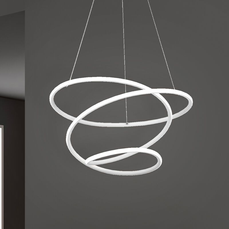 Biała lampa wisząca nad stół do jadalni design, Marell, 36W, 4000K LED, ściemniana w 3 krokach Biała lampa wisząca nad stół do jadalni design, Marell, 36W, 4000K LED, ściemniana w 3 krokach