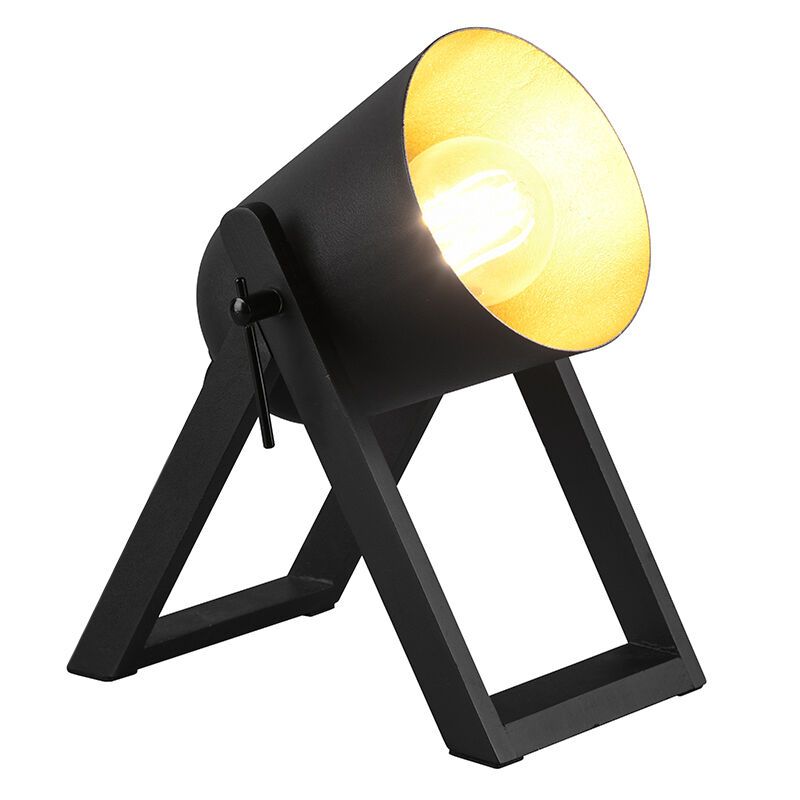 Czarna lampa stołowa nowoczesna, Sacha, z przełącznik Czarna lampa stołowa nowoczesna, Sacha, z przełącznik