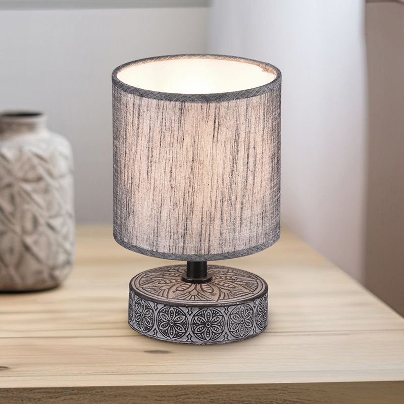 Ceramiczna lampa stołowa szara, Lola, z przełącznik Ceramiczna lampa stołowa szara, Lola, z przełącznik