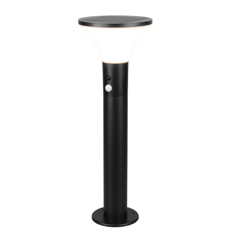 Czarna lampa podłogowa zewnętrzna solarna nowoczesna, Nebahat, 3W, 4000K LED, IP44