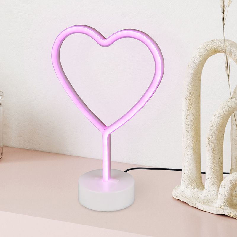 Różowa lampa stołowa dla dzieci plastikowa, Sorian, 1W, 3000K LED