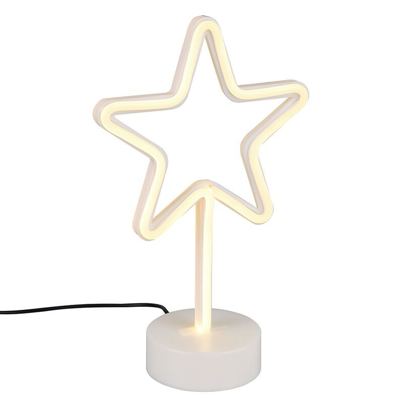 Biała lampa stołowa dla dzieci plastikowa, Sario, 1W, 3000K LED Biała lampa stołowa dla dzieci plastikowa, Sario, 1W, 3000K LED
