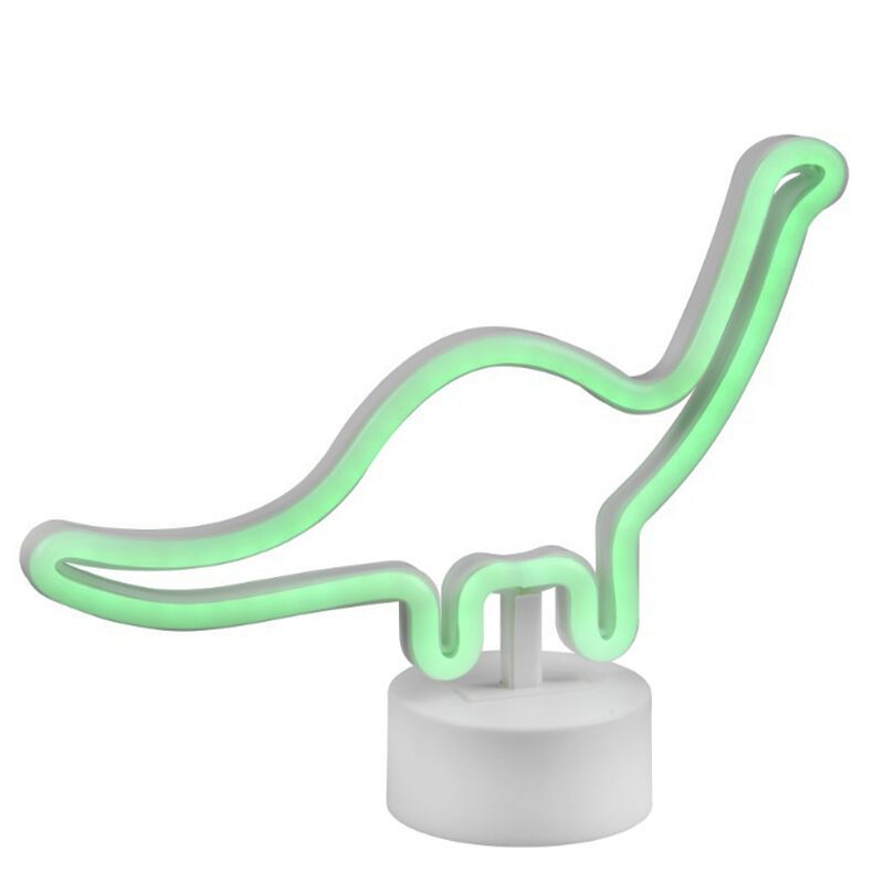 Biała lampa stołowa dla dzieci plastikowa, Dino, 2W, 3000K LED, z przełącznik Biała lampa stołowa dla dzieci plastikowa, Dino, 2W, 3000K LED, z przełącznik