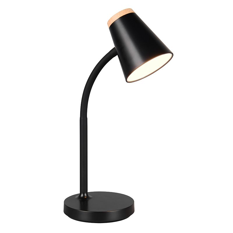 Czarna lampa stołowa nowoczesna, Rahul, 4,5W, 3000K LED, z przełącznik Czarna lampa stołowa nowoczesna, Rahul, 4,5W, 3000K LED, z przełącznik
