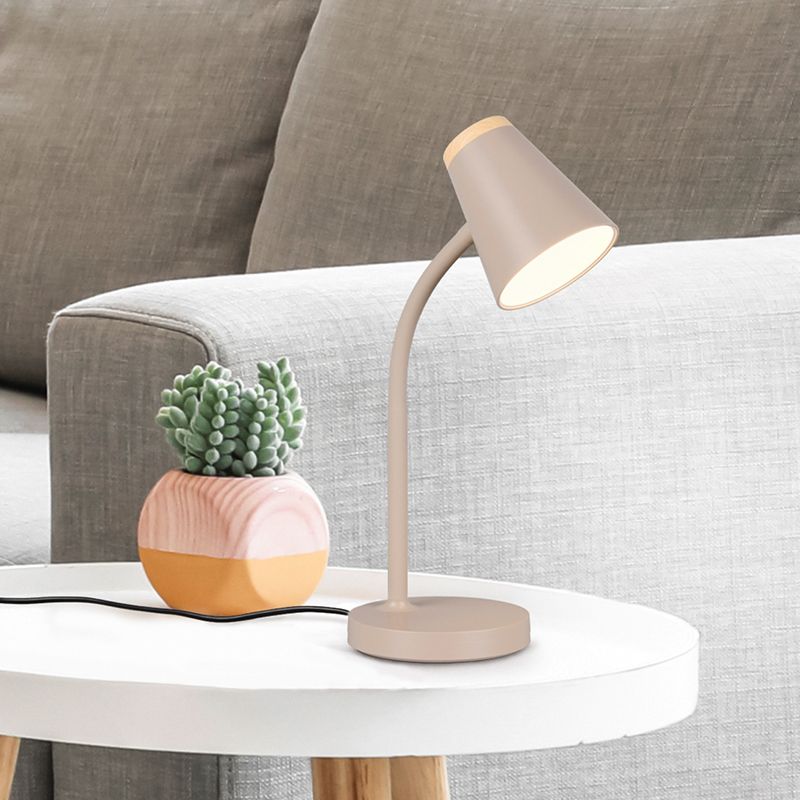 Brązowa lampa stołowa nowoczesna, Rahul, 4,5W, 3000K LED, z przełącznik