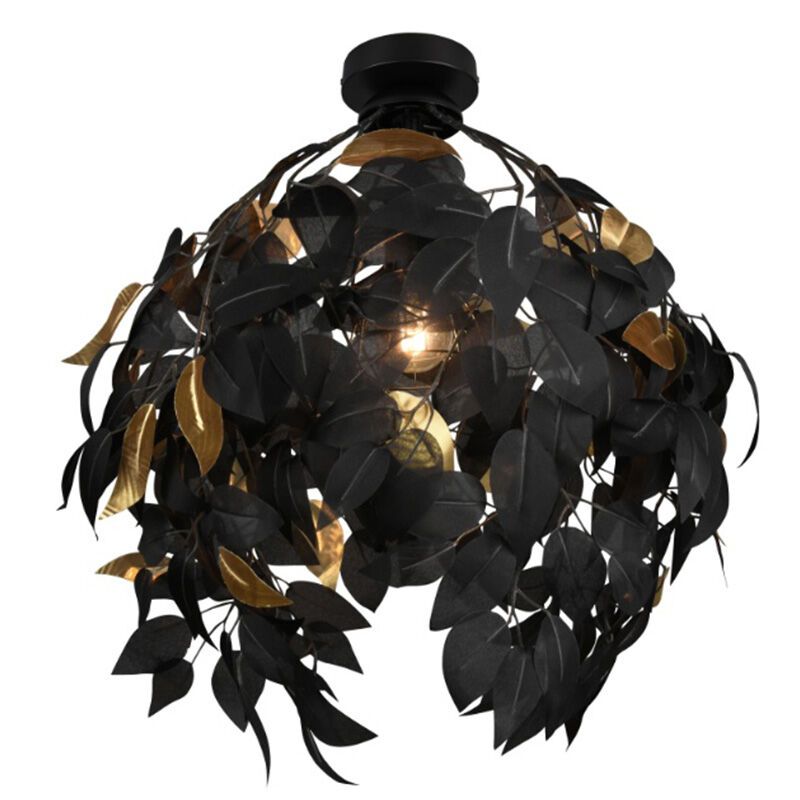 Czarna lampa sufitowa retro, Urwa Czarna lampa sufitowa retro, Urwa