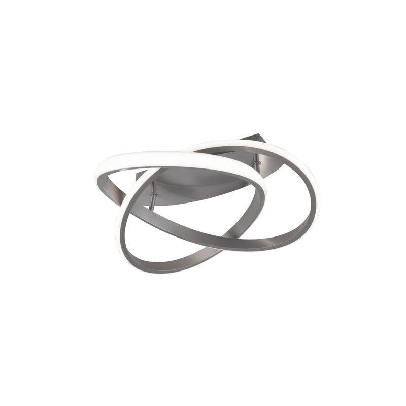 Niklowy plafon sufitowy nowoczesny, Sanura, 18W, 3000K LED