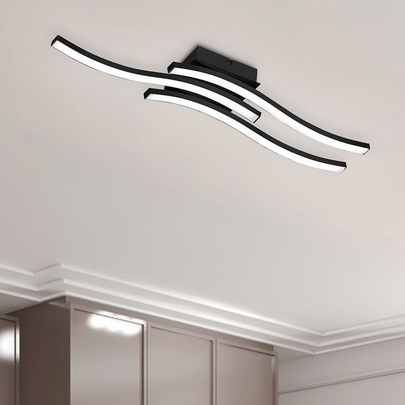 Czarny plafon sufitowy nowoczesny, Go, 5W, 3000K LED Czarny plafon sufitowy nowoczesny, Go, 5W, 3000K LED