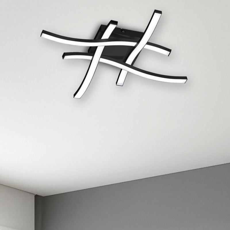 Czarny plafon sufitowy nowoczesny, Go, 5W, 3000K LED