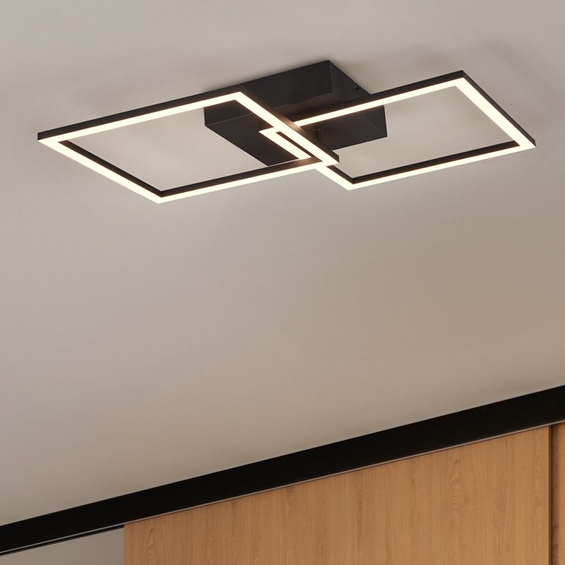 Czarny plafon sufitowy nowoczesny, Margaux, 20W, 3000K LED