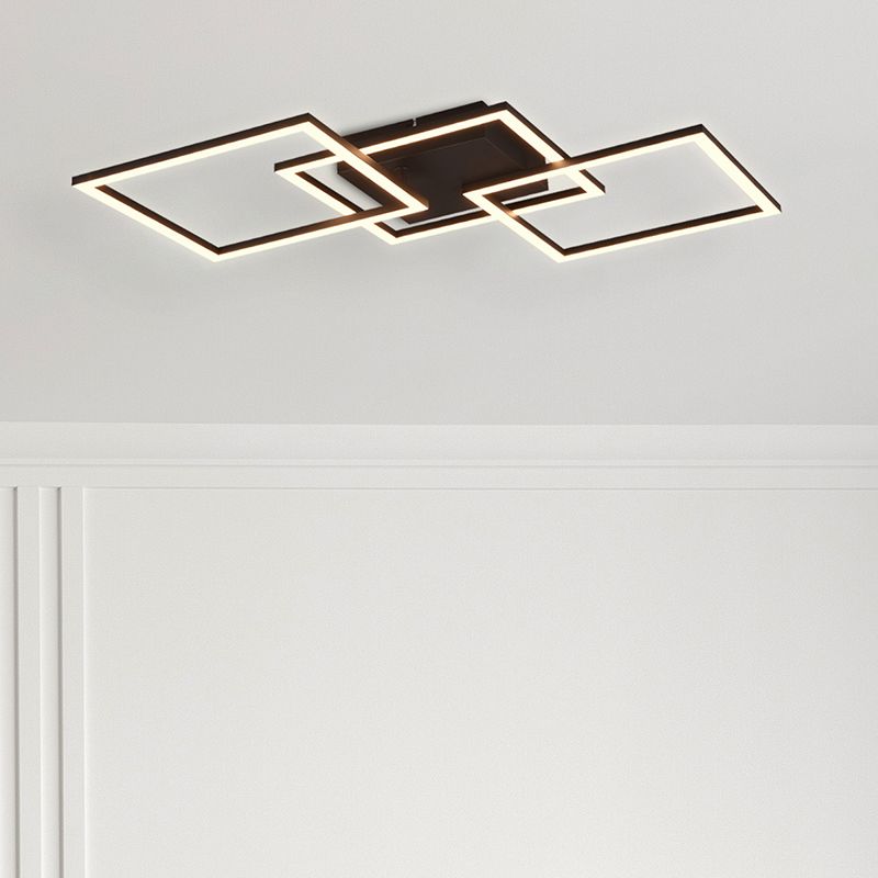 Czarny plafon sufitowy nowoczesny, Margaux, 31W, 3000K LED