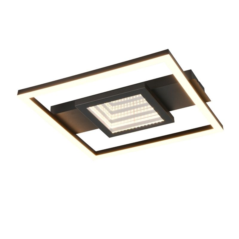 Czarna lampa sufitowa nowoczesna, Sandhia, 16W, 3000K LED Czarna lampa sufitowa nowoczesna, Sandhia, 16W, 3000K LED